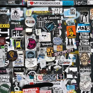 assorted poster in wall